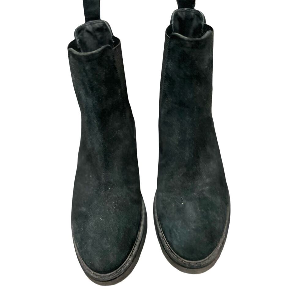 Cordani Made In Italy Black Chelsea Suede Booties Sz 7 (EU 38)